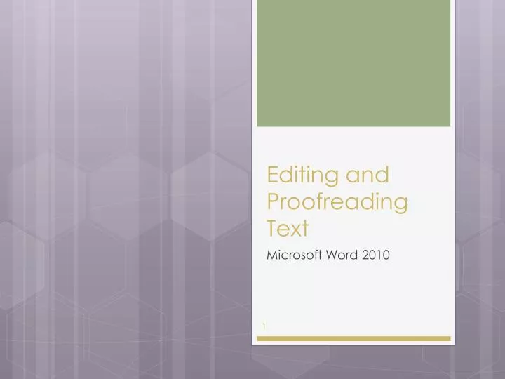 editing and proofreading text