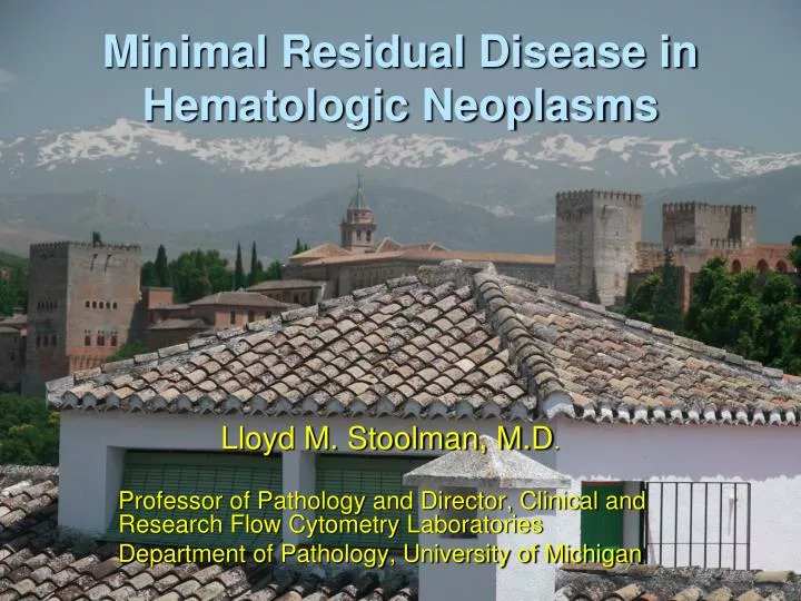 minimal residual disease in hematologic neoplasms