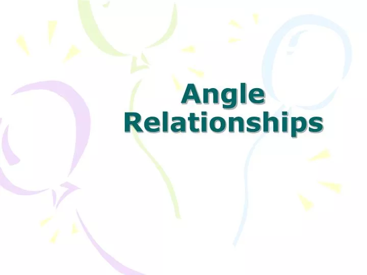 angle relationships