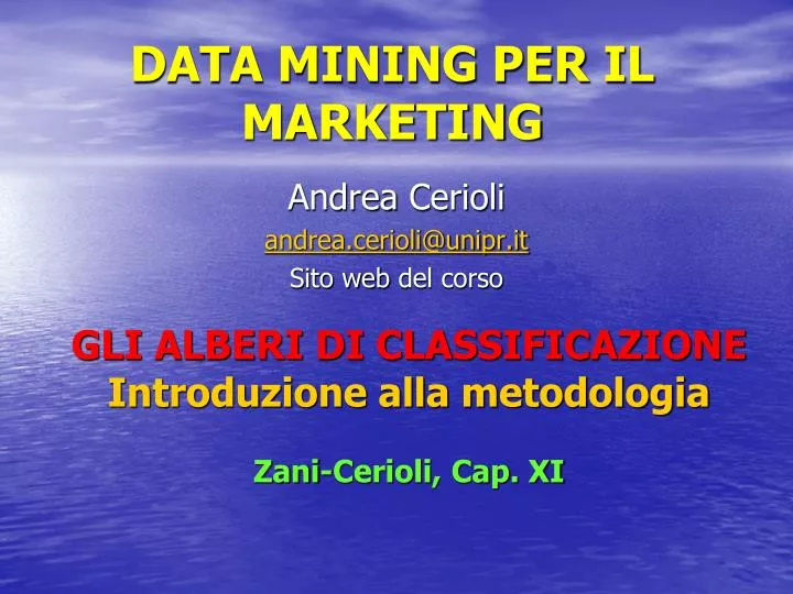 data mining per il marketing