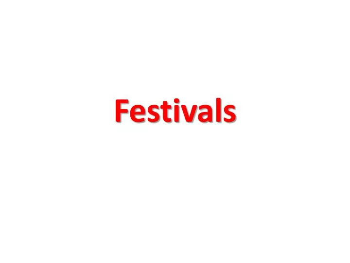 festivals