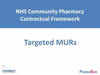 NHS Community Pharmacy Contractual Framework
