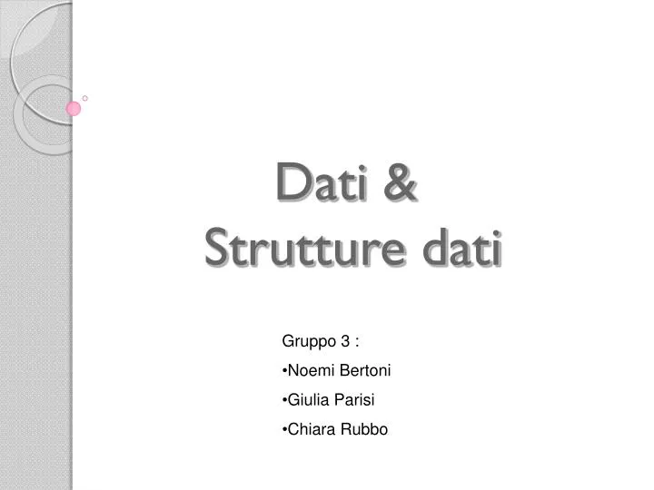 dati strutture dati