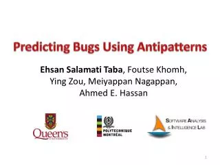 Predicting Bugs Using Antipatterns