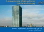 Configuration de Windows Server 2008 Active Directory - slide 1