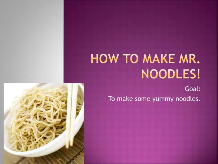 how to make mr noodles