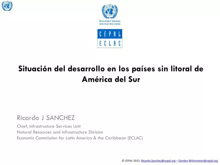 situaci n del desarrollo en los pa ses sin litoral de am rica del sur