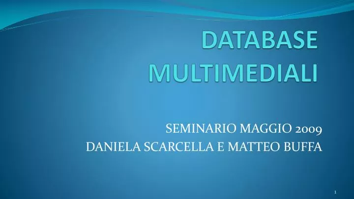 database multimediali
