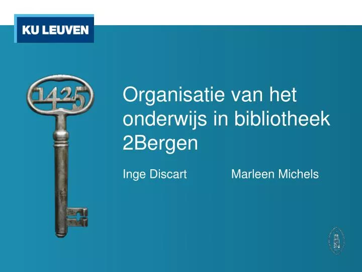 organisatie van het onderwijs in bibliotheek 2bergen