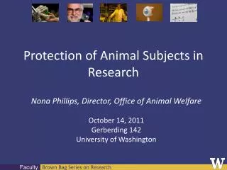 Protection of Animal Subjects in Research