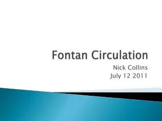 Fontan Circulation