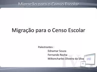 Migração para o Censo Escolar