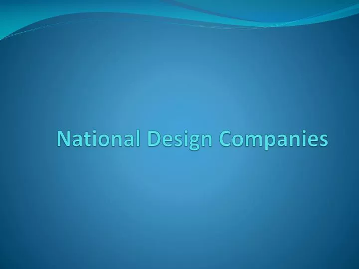 national design companies