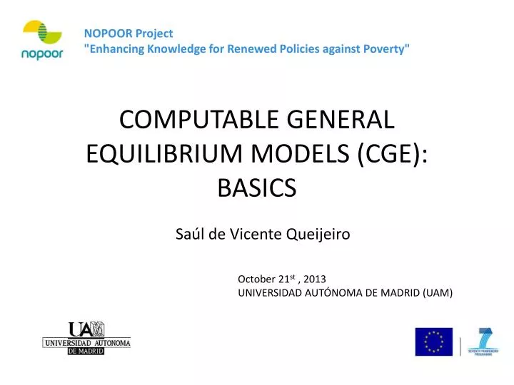 computable general equilibrium models cge basics