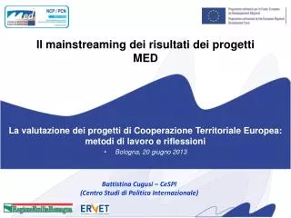 Il mainstreaming dei risultati dei progetti MED