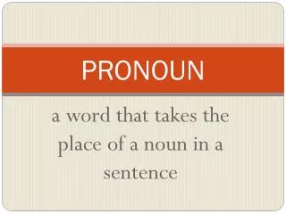 pronoun