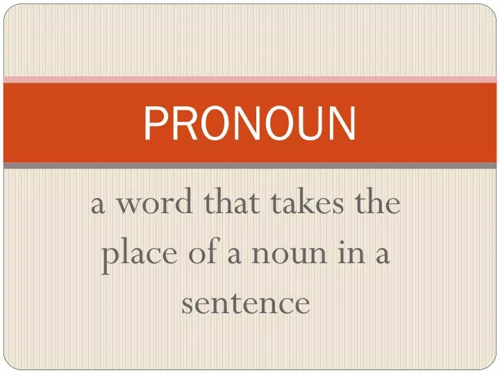pronoun