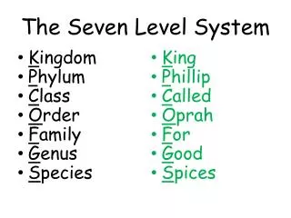 The Seven Level System