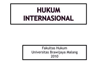 hukum internasional