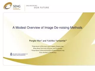 A Modest Overview of Image De-noising Methods