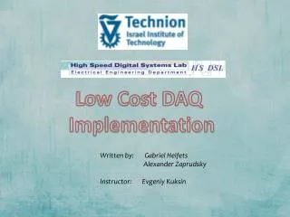 Low Cost DAQ Implementation