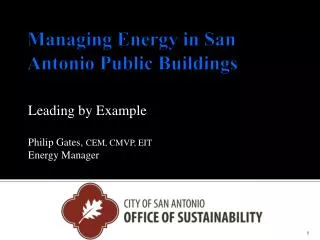 Managing Energy in San Antonio Public Buildings