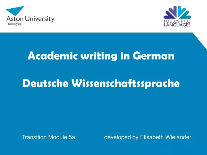 academic writing in german deutsche wissenschaftssprache