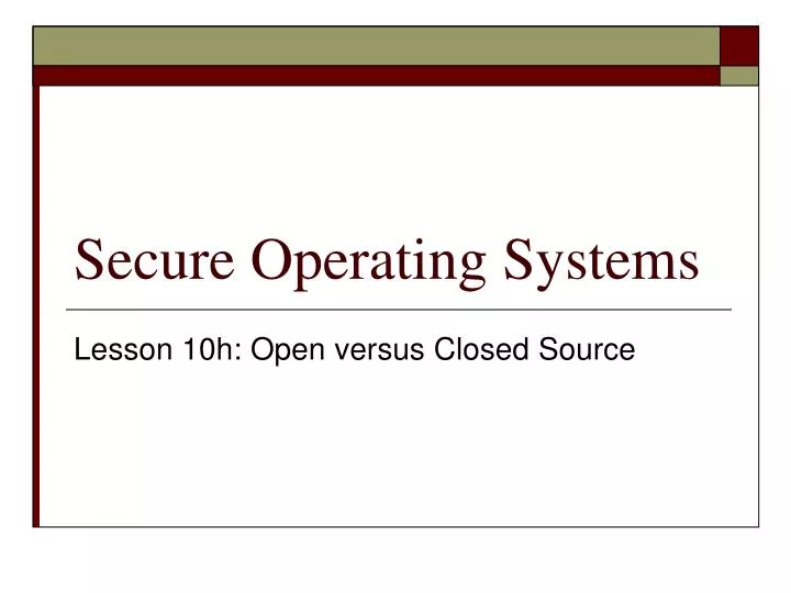 secure operating systems