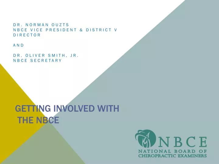 getting involved with the nbce