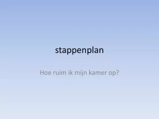 stappenplan
