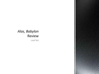 Alas, Babylon Review