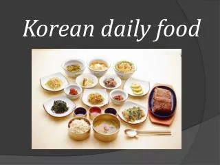 Korean daily food