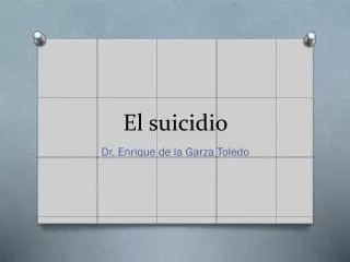 el suicidio
