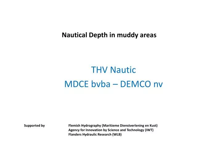 nautical depth in muddy areas