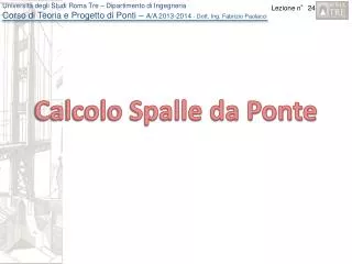 calcolo spalle da ponte