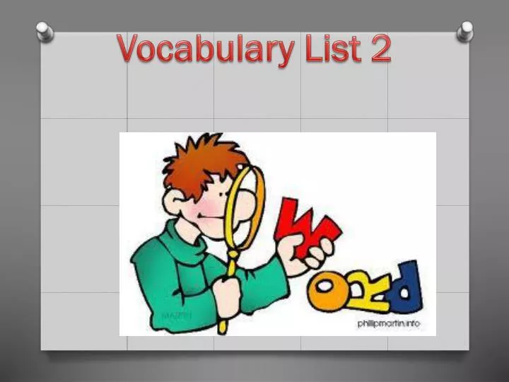 Ppt Vocabulary List 2 Powerpoint Presentation Free Download Id1991876