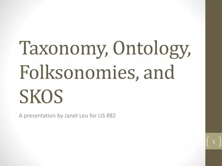 taxonomy ontology folksonomies and skos