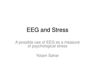 EEG and Stress