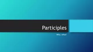 Participles