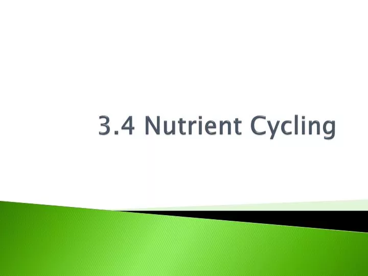 3 4 nutrient cycling