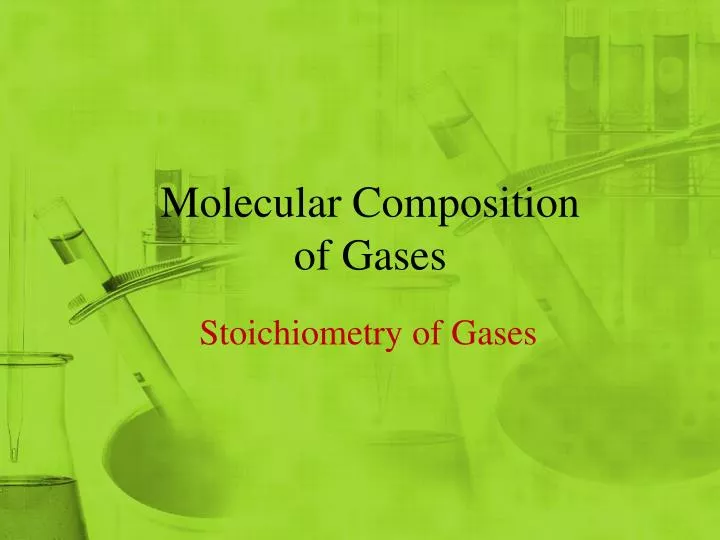 molecular composition of gases