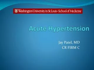 Acute Hypertension