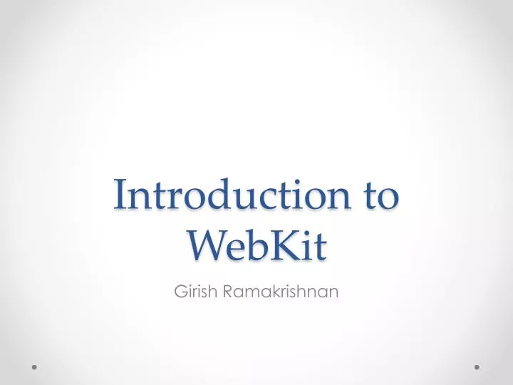 introduction to webkit