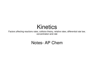 Notes- AP Chem