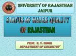 UNIVERSITY OF RAJASTHAN JAIPUR - slide 1