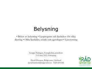 Belysning
