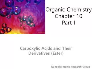 Organic Chemistry Chapter 10 Part I