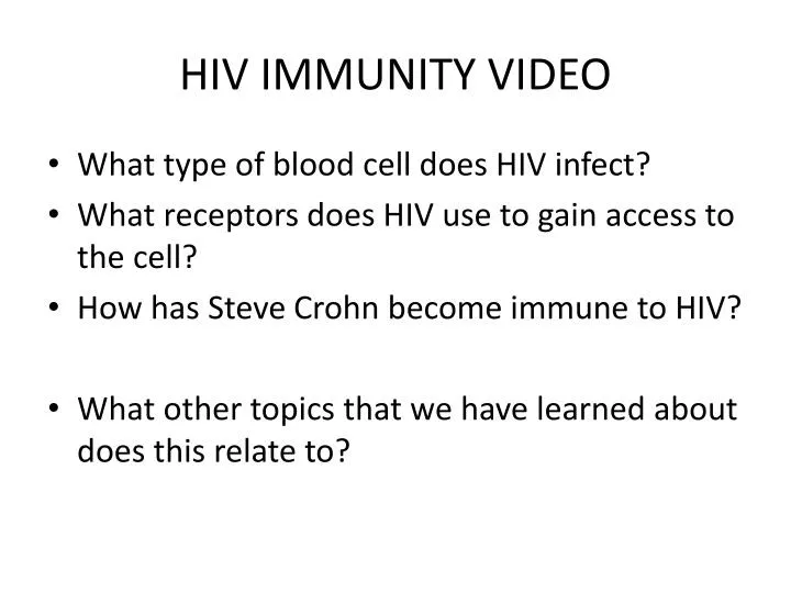 hiv immunity video