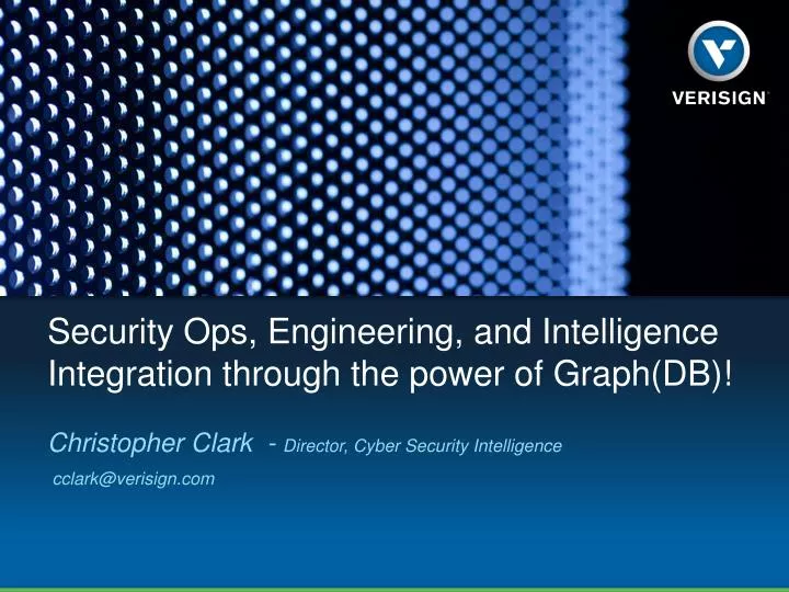 security ops engineering and intelligence integration through the power of graph db