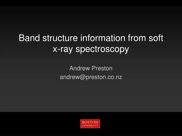 band structure information from soft x ray spectroscopy